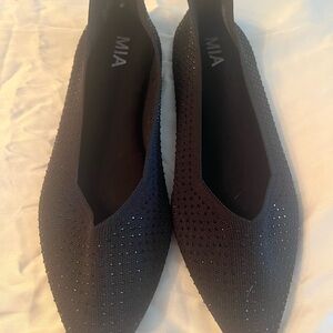 MIA Charcoal Knit Flats